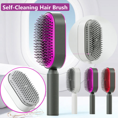 Self-Cleaning One-Key Scalp Massage Brush